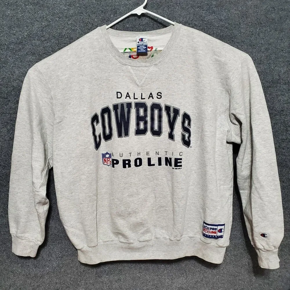 Vintage Dallas Cowboys Sweatshirt Pro Line NFL Champion Mens 4XL Gray 90s 1996